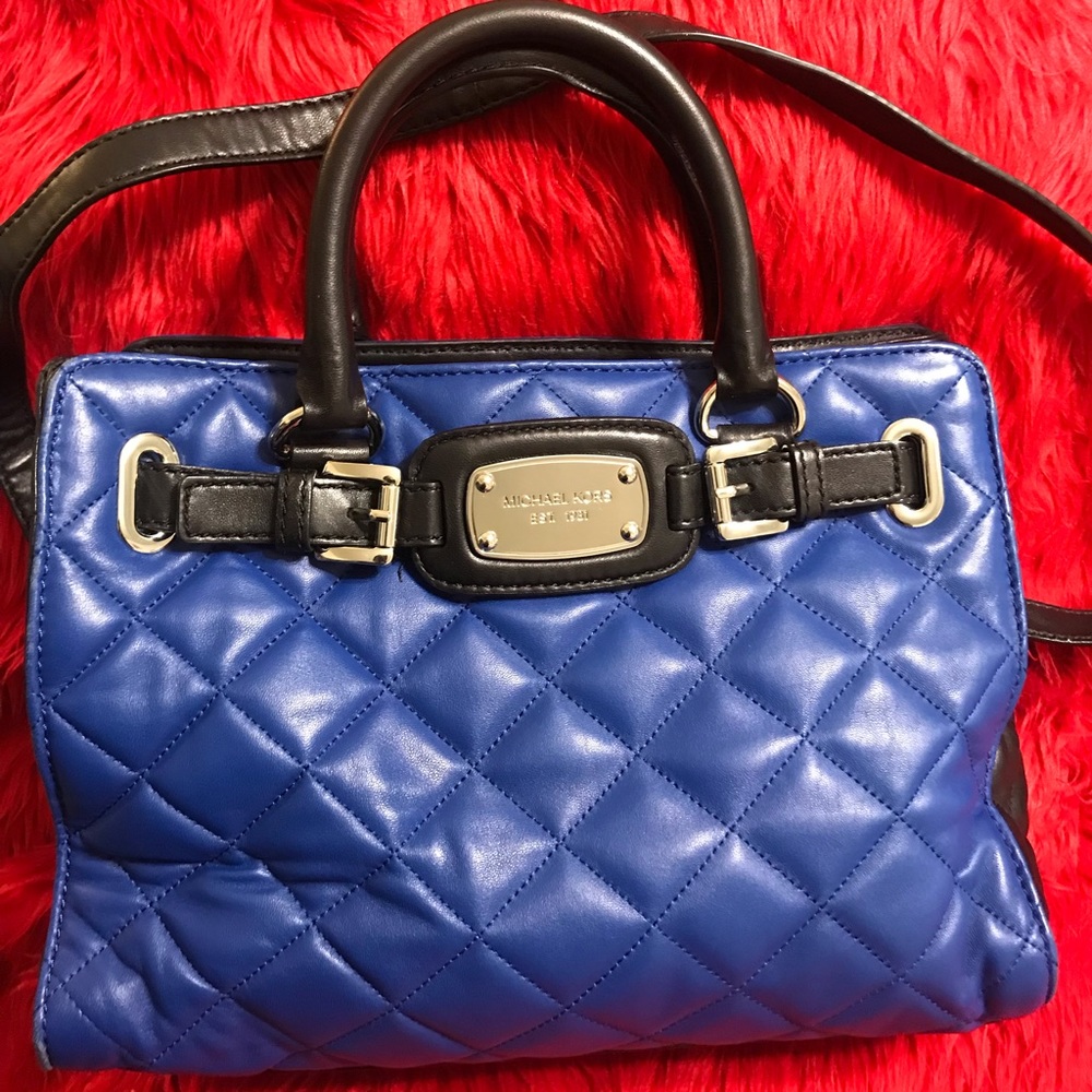 Michael Kors Blue and Black Purse